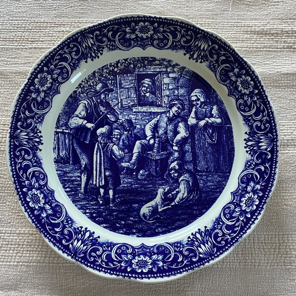 BOCH FRERES Belgium blue & white plate - Picture 7 of 8